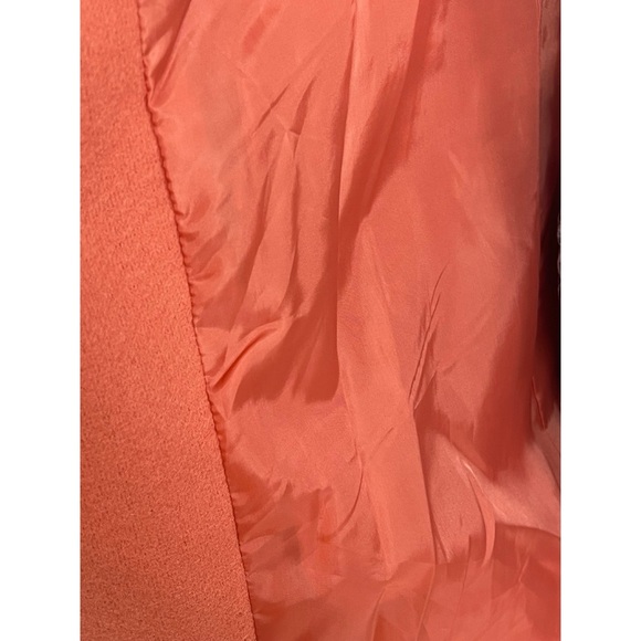 Classy coral peach button closure coat S M L - Picture 2 of 7